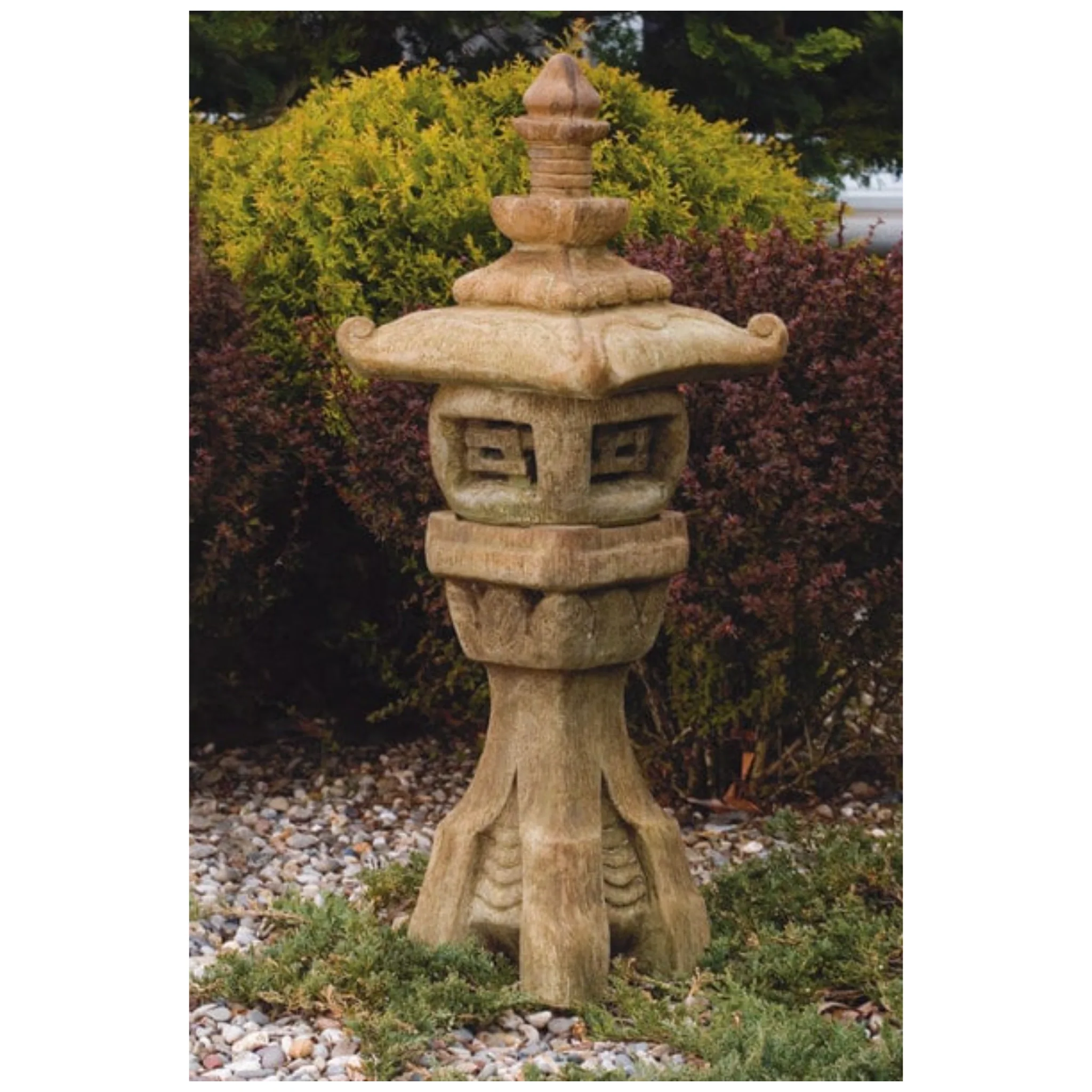 Japanese Lantern Garden Sculpture 42" High - Image 2