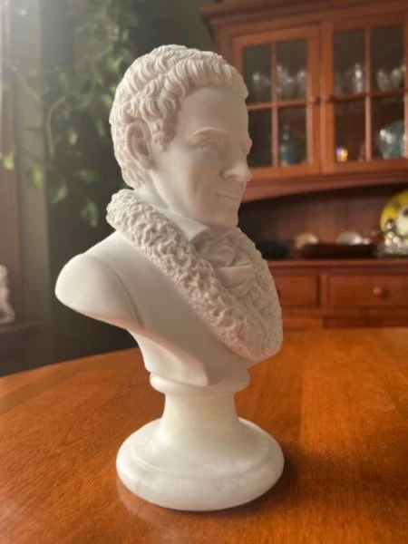 Jean-Jacques Rousseau Bust Statue Marble - Image 3