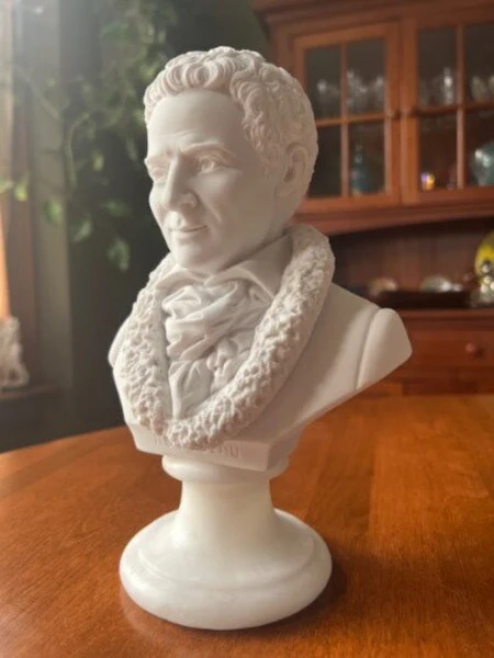 Jean-Jacques Rousseau Bust Statue Marble - Image 4