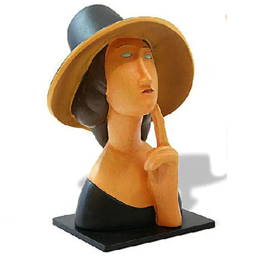 Portrait of Jeanne Hebuterne Art Sculpture by Modigliani