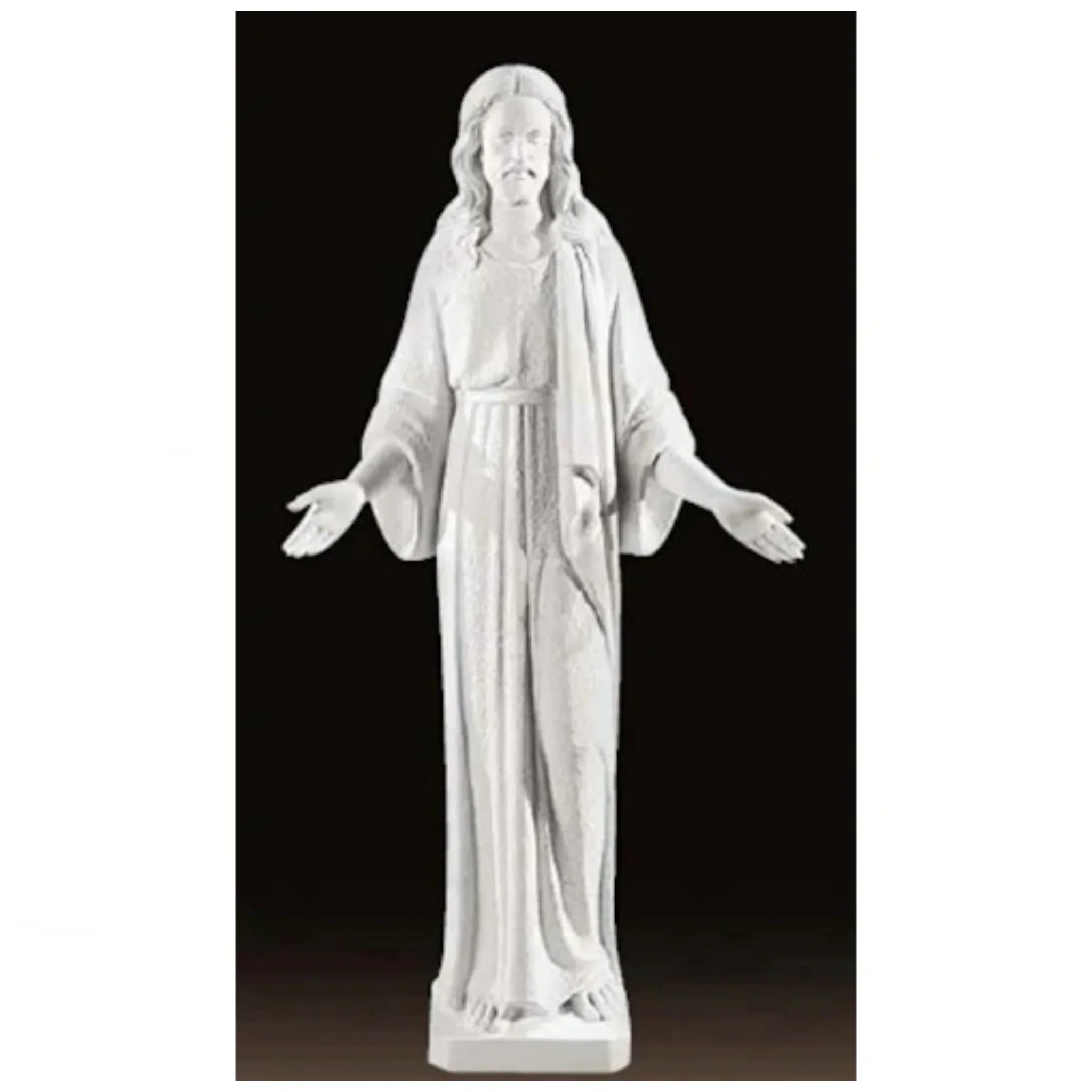Life-Size Jesus Blessing in Marble 72" Tall Sculpture - Image 3