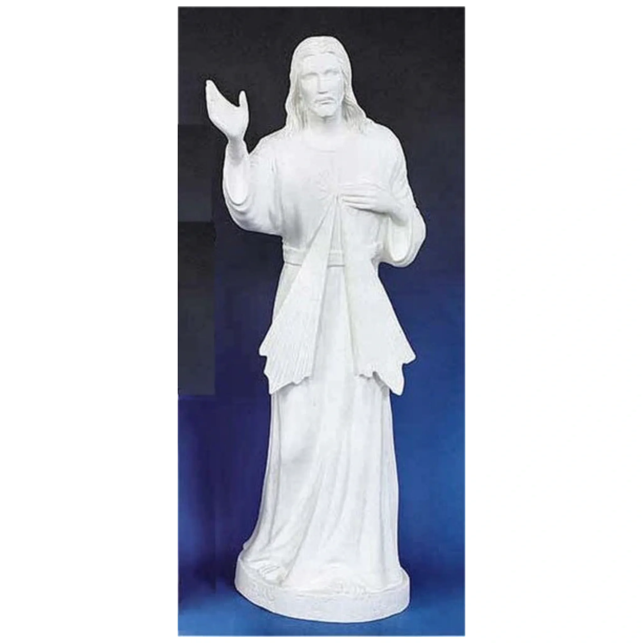 Jesus Of Devine Mercy, White 24" High