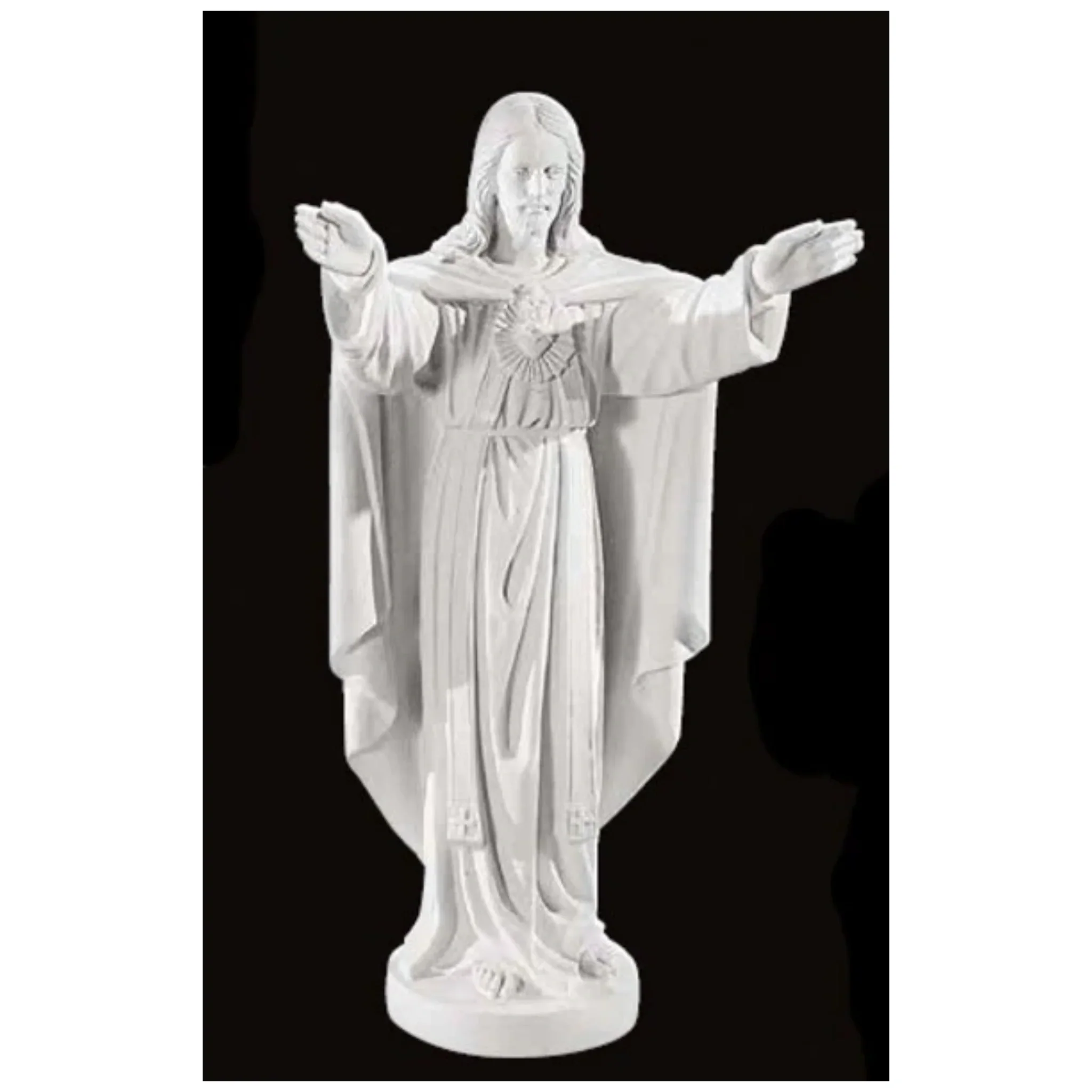Marble Jesus Sacred Heart 32" High - Image 3