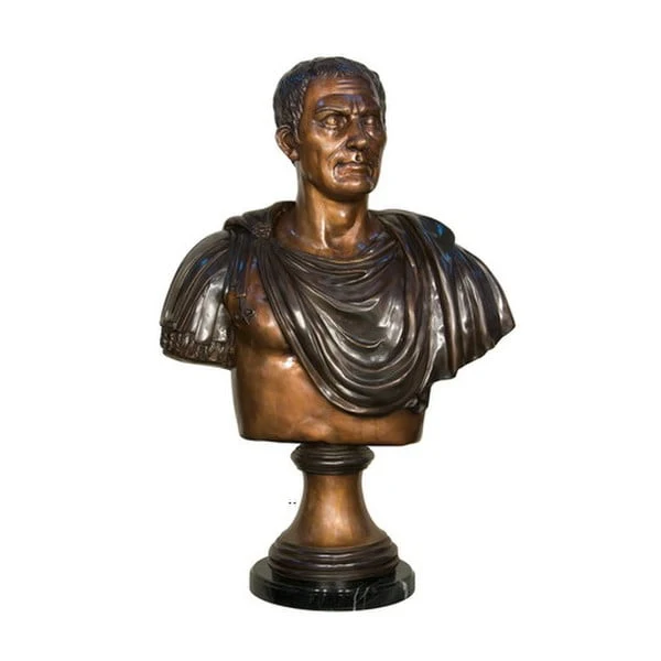 Julius Caesar Bust Bronze Sculpture