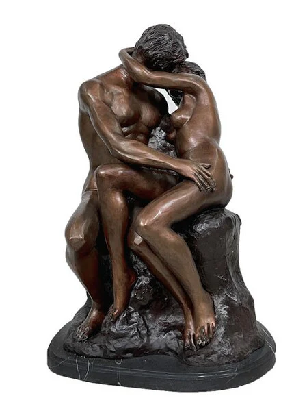 Kiss By Rodin Bronze Sculpture Large