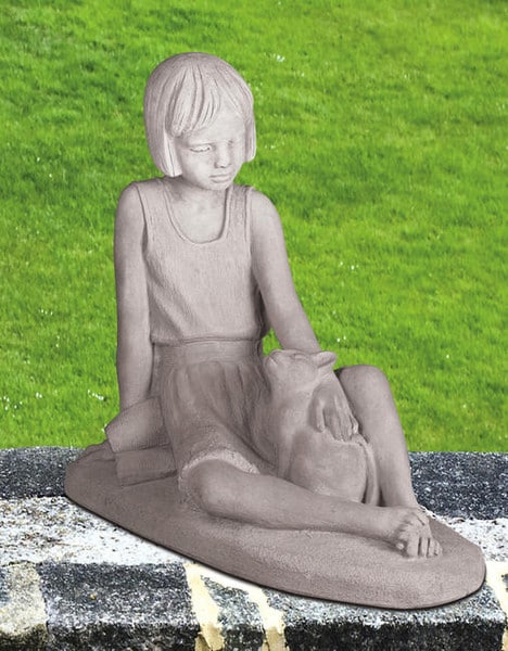 Kitty Kerrigan Girl wih Cat Sculpture