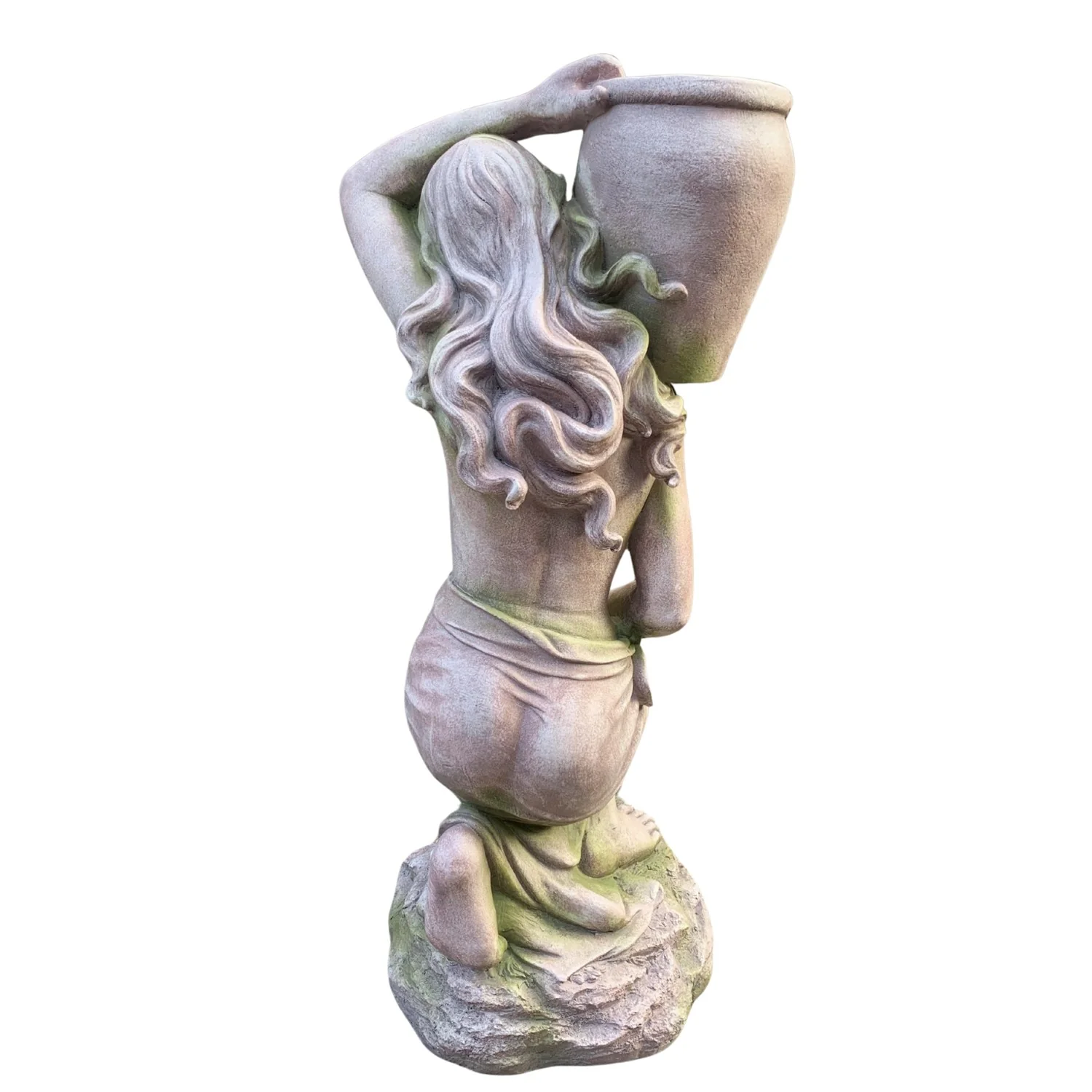 Kneeling Woman Rebecca Sculpture with Planter 44" High - Image 4