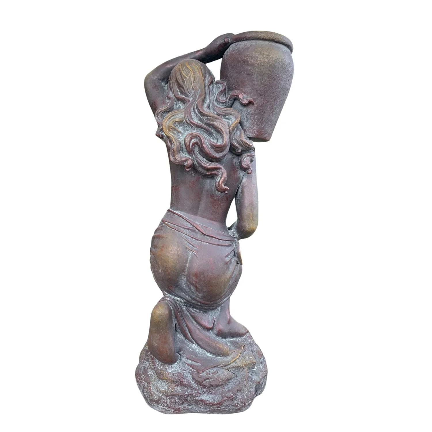 Kneeling Woman Rebecca Statue with Planter 44" High - Image 7