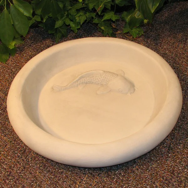 Koi Pond Birdbath 15.5" Dia.