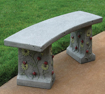 Ladybug Cement Bench 41.75" Long - Image 3