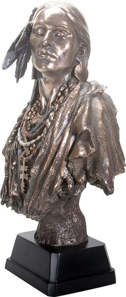Large Native American Indian Woman Bust - Image 2