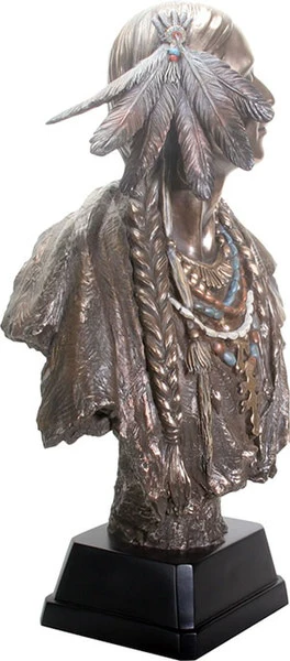 Large Native American Indian Woman Bust - Image 3