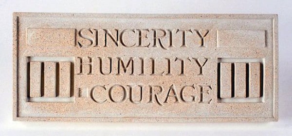 Larkin Sincerity Humility Courage Plaque - Image 3