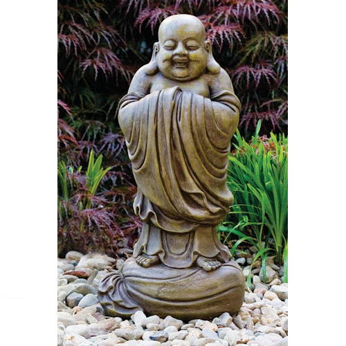 Laughing Hotei Buddha Sculpture 19.25" High - Image 2