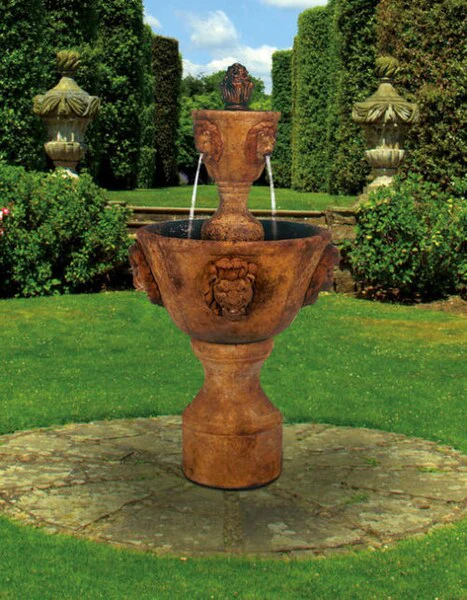 Leonesco Fountain Two Tier Medium, 5 Pc
