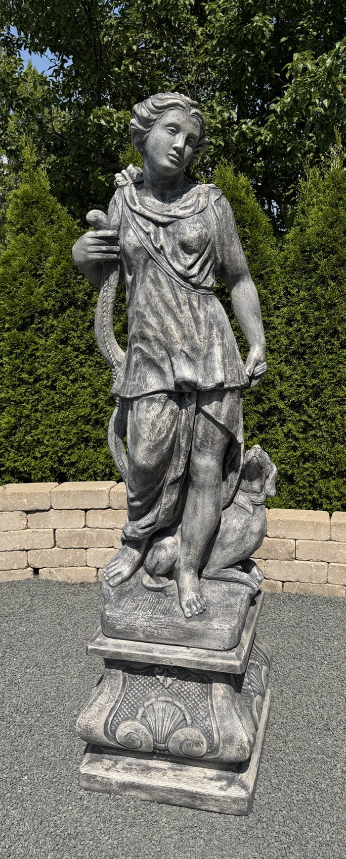 Life Size Diana on Italian Pedestal 80" High - Image 2