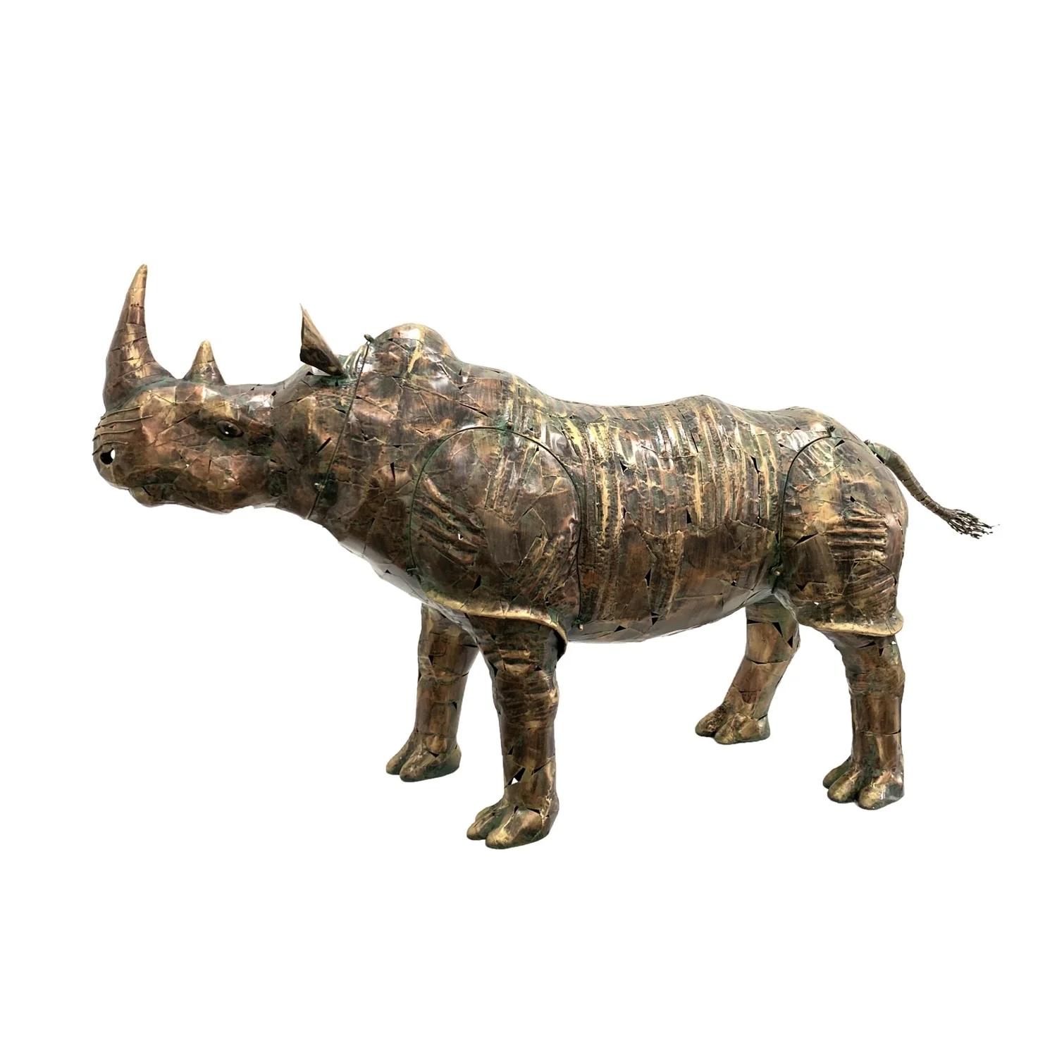 Life-Size Iron Rhinoceros Garden Statue Outdoor Sculpture - Image 6