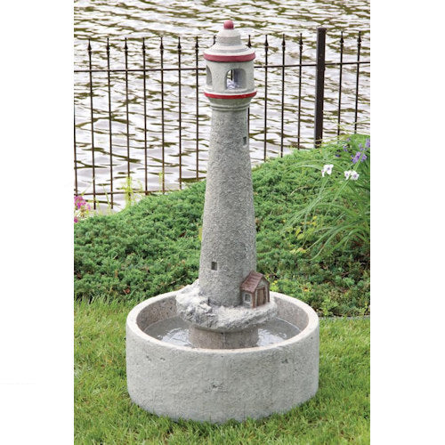 Lighthouse Garden Fountain with Light