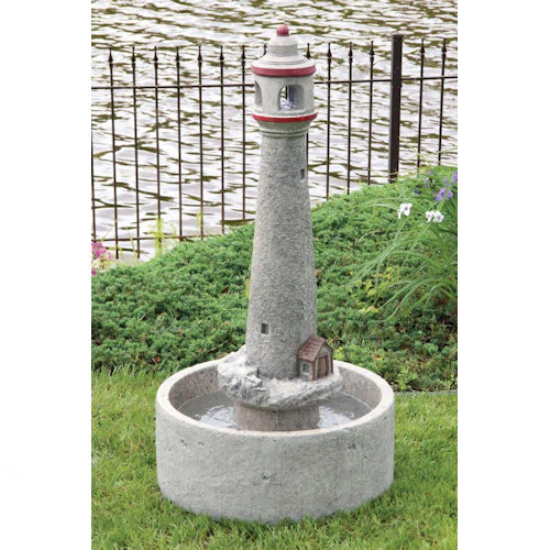 Lighthouse Garden Fountain with Light - Image 2