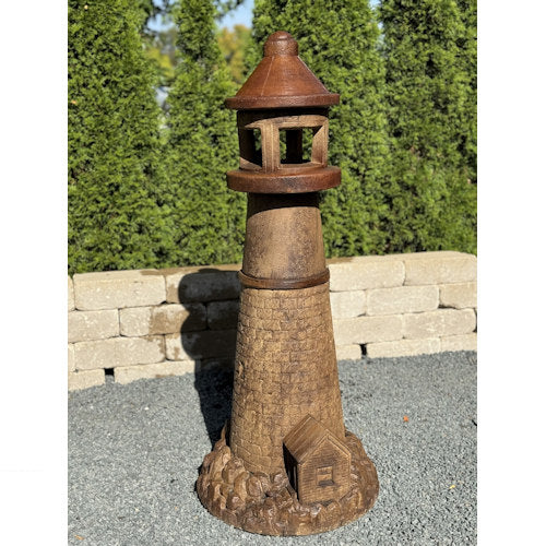 Lighthouse With Light Garden Sculpture - Image 3
