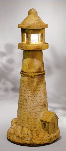 Lighthouse With Light Garden Sculpture - Image 6