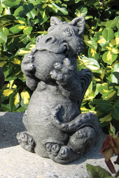 Lil Dragon Playing Ball Garden Statue