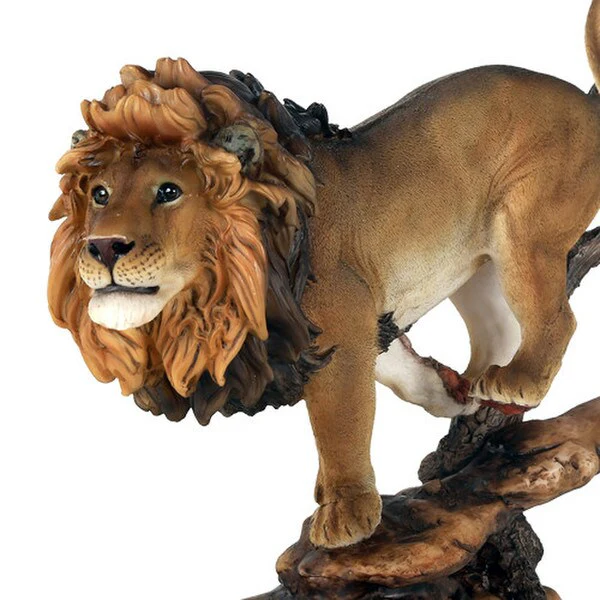 Lion Running Down Rock Figurine - Image 2