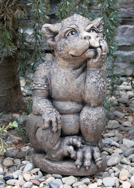 Listening Gargoyle Garden Statue