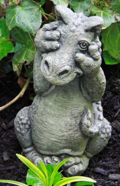 Little Dragon Peek-A-Boo Statue