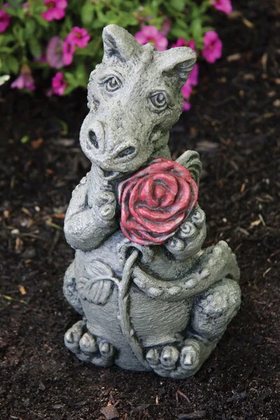 Little Dragon Rose Thorn Statue