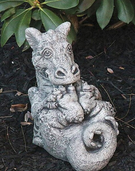 Little Toots Cement Garden Dragon Statue