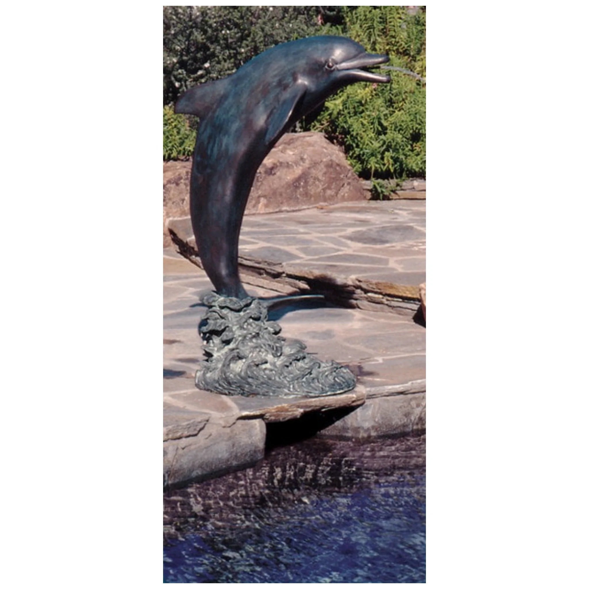 Lone Dolphin Piped Water Feature 48" High