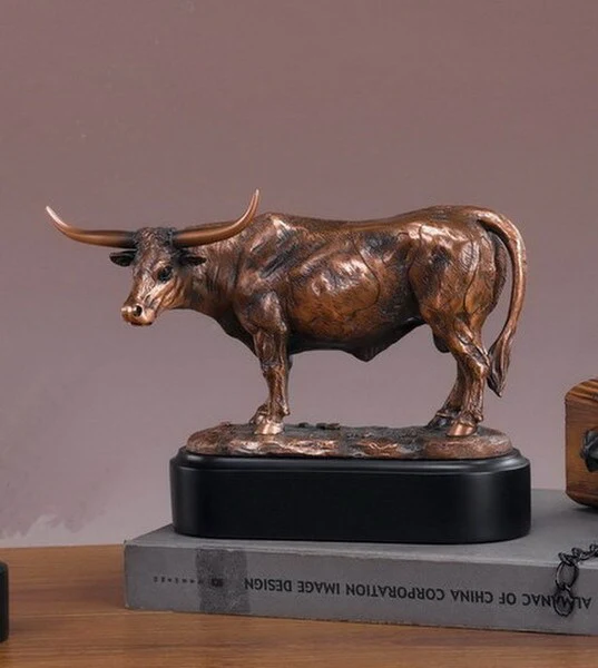 Longhorn Steer Sculpture - Image 2