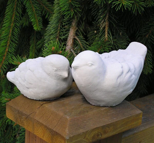 Lovebird Pair Statues