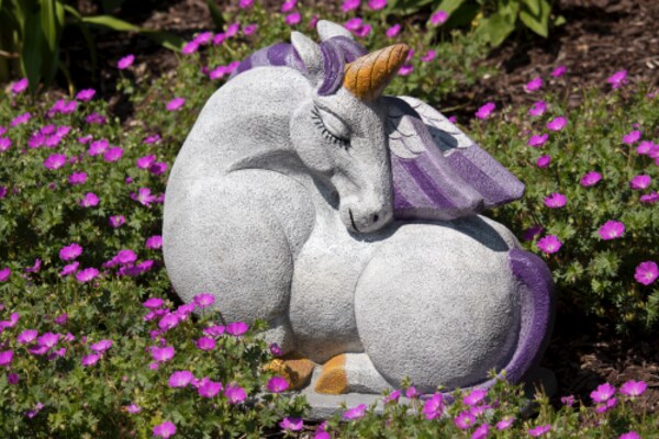 Luna the Unicorn Cement Garden Statue
