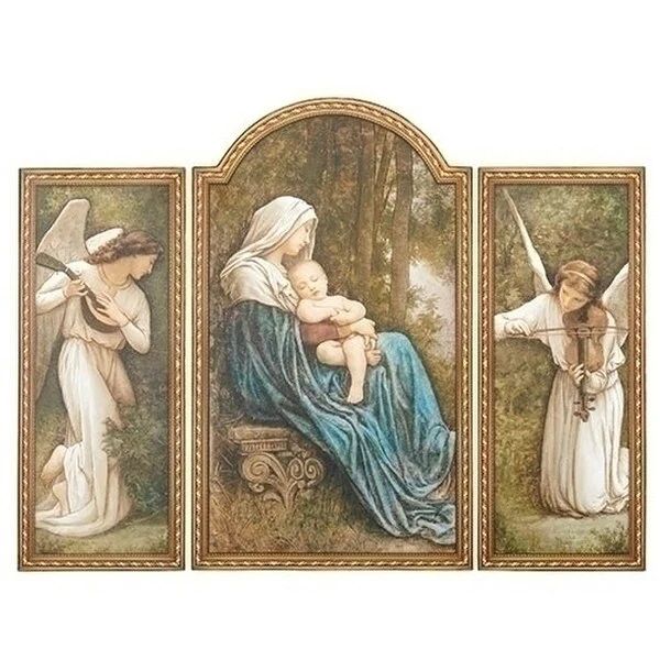 Madonna and Child Triptych Wall Hanging