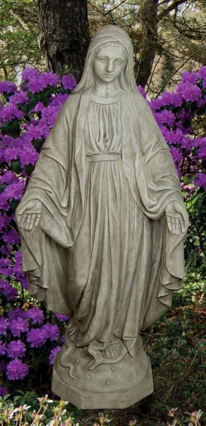Blessed Mother Mary Cement Sculpture 36" High - Image 2