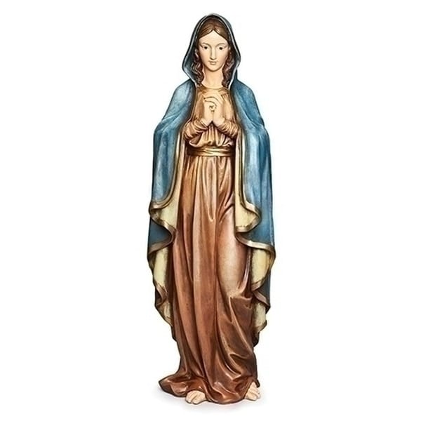 Madonna Praying Virgin Mary Sculpture 37" High