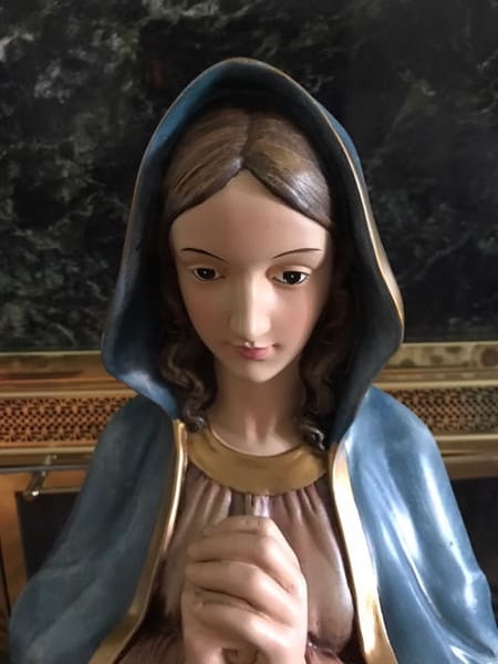 Madonna Praying Virgin Mary Sculpture 37" High - Image 3