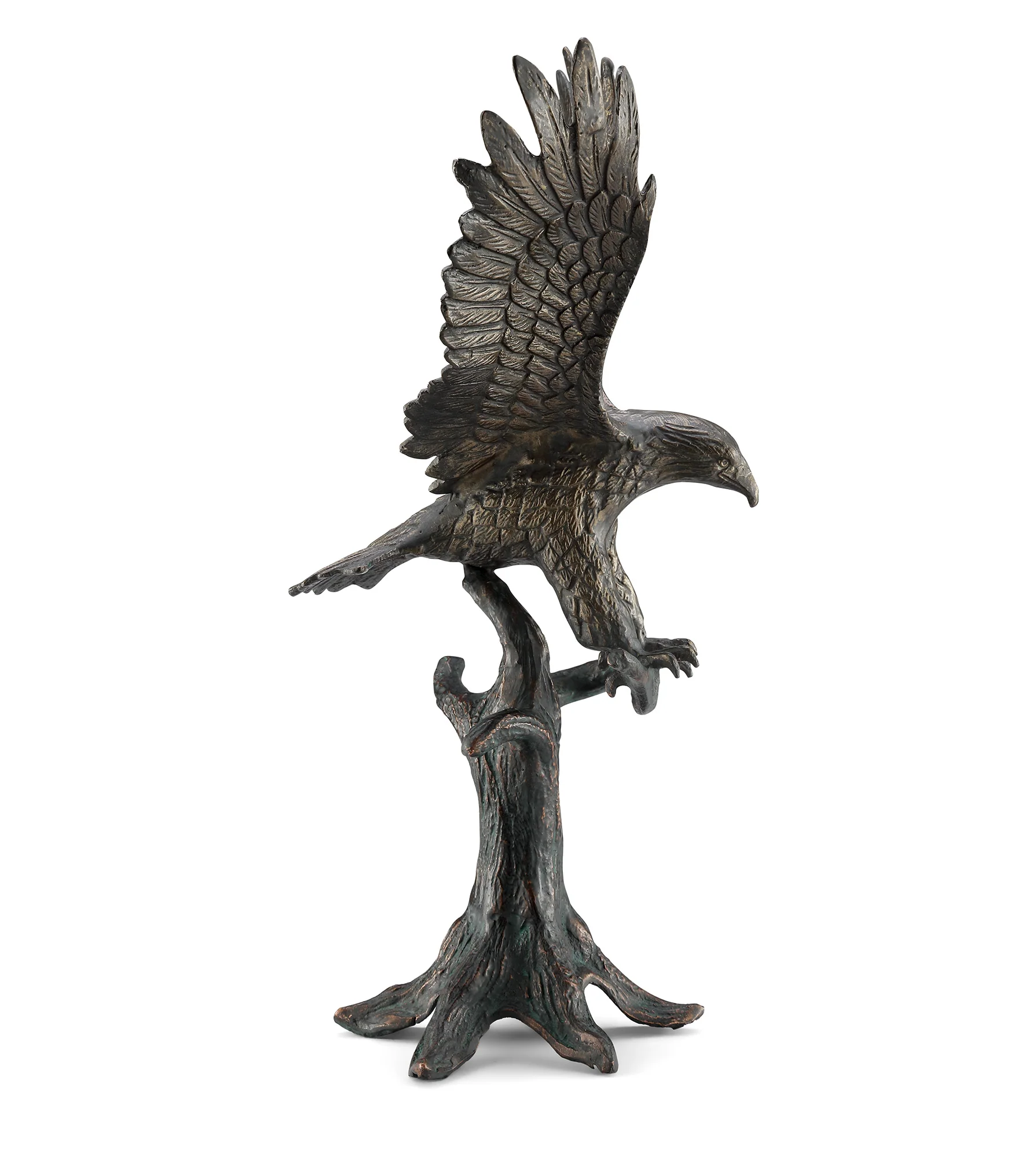 Majestic Landing Eagle Garden Sculpture – Aluminum 23.5" H