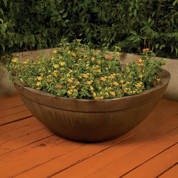 Majestic Stone Outdoor Planter Small 17" Tall - Image 2