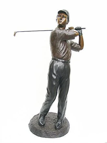 Male Golfer Life-Size Bronze Sculpture