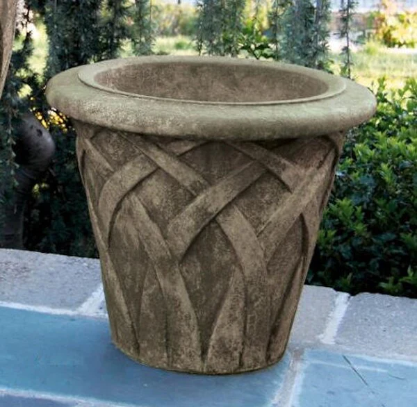 Malibu Grass Cement Garden Planter