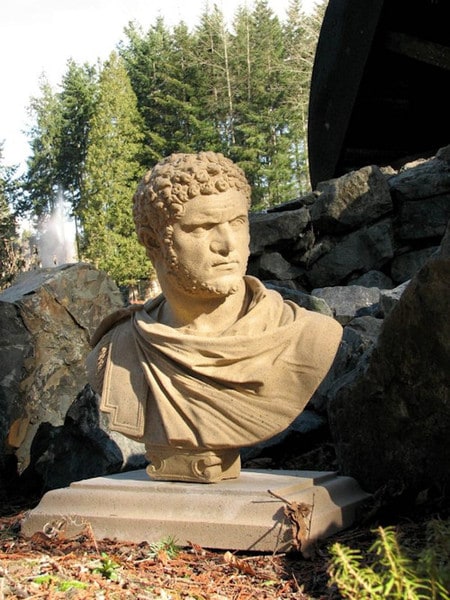 Marcus Caracalla Roman Emperor Sculptural Bust 28" H - Image 2