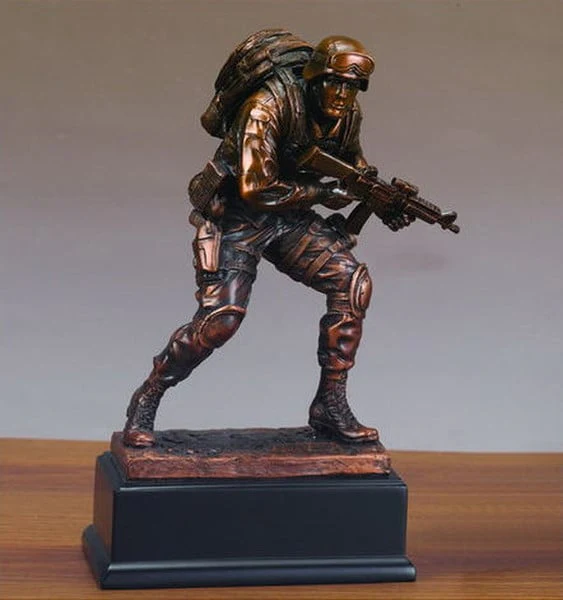 Marine Military Man Sculpture 10" High - Image 2