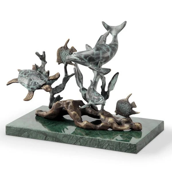 Marine Serenity Underwater Ocean Scene Statue - Image 4