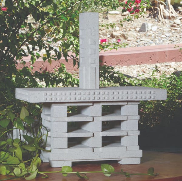 Frank Lloyd Wright Martin Birdhouse Lighted – Architectural Garden Sculpture - Image 2