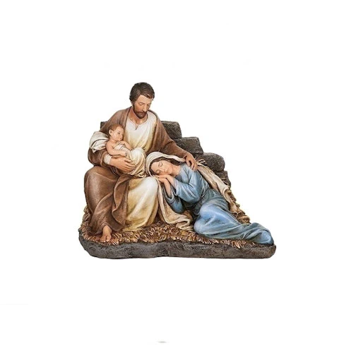 Mary Sleeping with Joseph and Child Sculpture