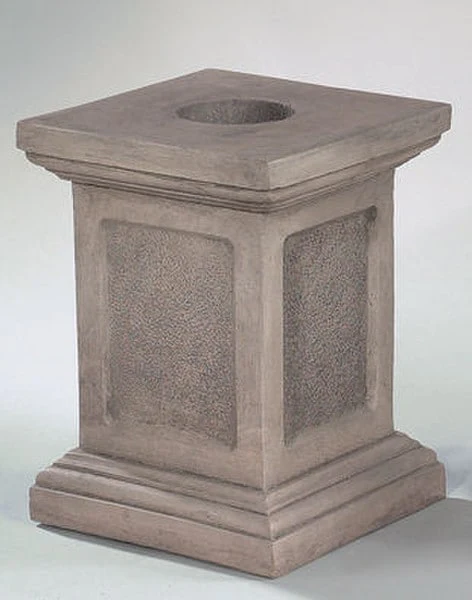 Medium Square Pedestal Cast Stone 16" High - Image 3