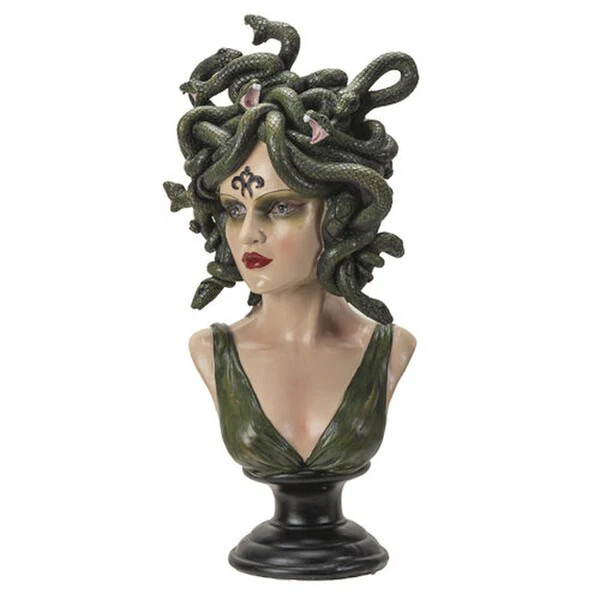 Medusa Bust with LED Lighted Eyes Statue - Image 4